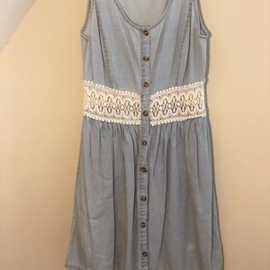 Denim & Lace Sundress URBAN OUTFITTERS
